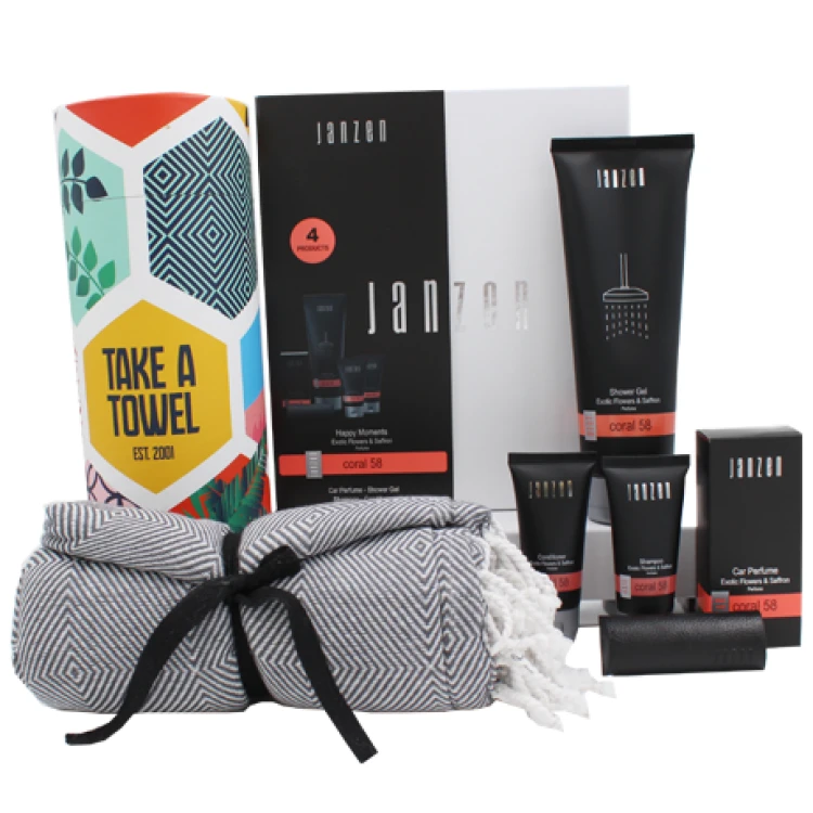 Janzen Giftset Coral & Hamamtowel Janzen Giftset Coral & Hamamtowel